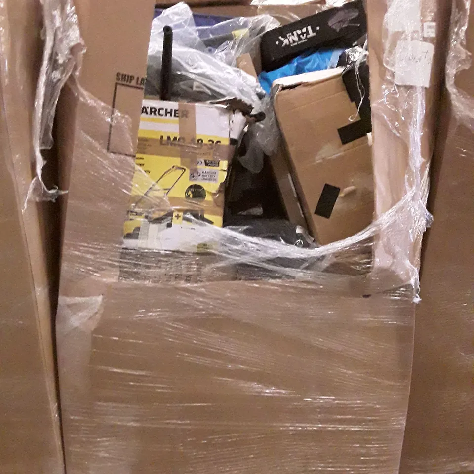 PALLET OF ASSORTED PRODUCTS INCLUDING POP UP TENT, ROUND METAL BALLOON ARCH KIT, IMMEK KIDS SCOOTER, HANGING SWING