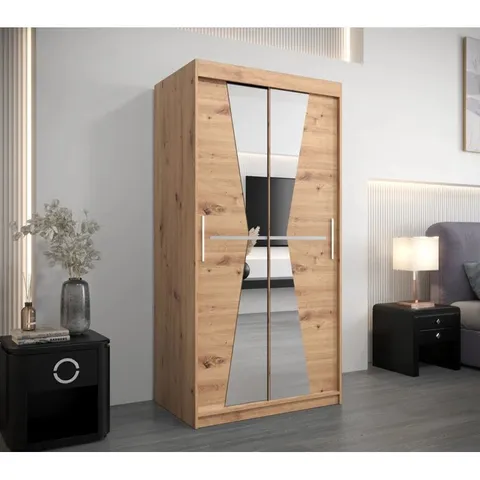 BOXED CULLEM 2 DOOR MANUFACTURED WOOD WARDROBE (3 BOXES)