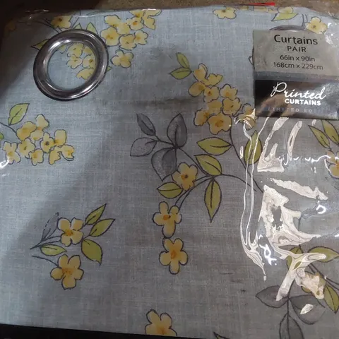 DESIGNER NIBBI EYELET ROOM DARKENING CURTAINS 168 × 229cm