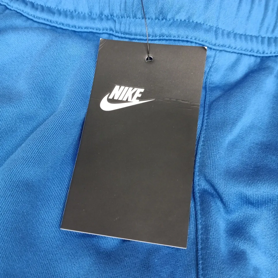 NIKE MENS BLUE WITH WHITE/RED TRACKSUIT BOTTOMS MEDIUM TAGGED