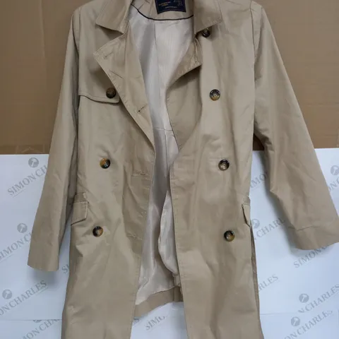 ZARA OUTERWEAR DIVISION HAPPY RAINY DAYS JACKET IN STONE - SIZE 13/14