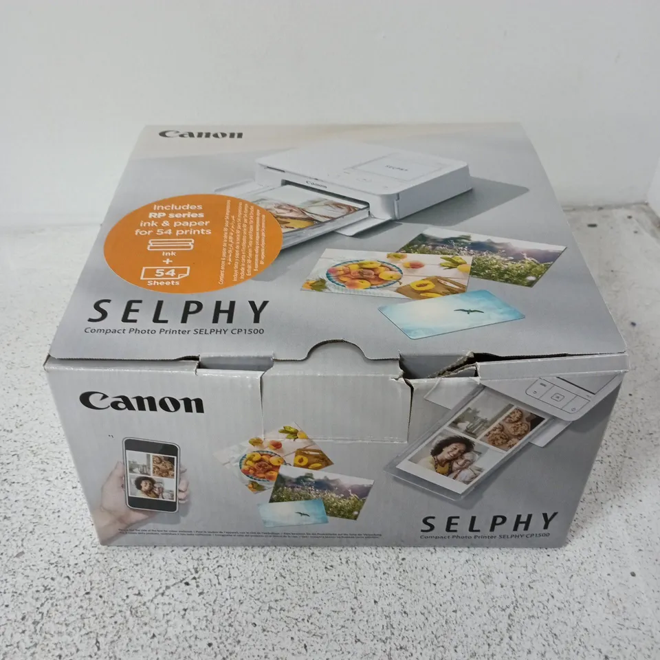 BOXED CANON SELPHY COMPACT PHOTO PRINTER IN WHITE