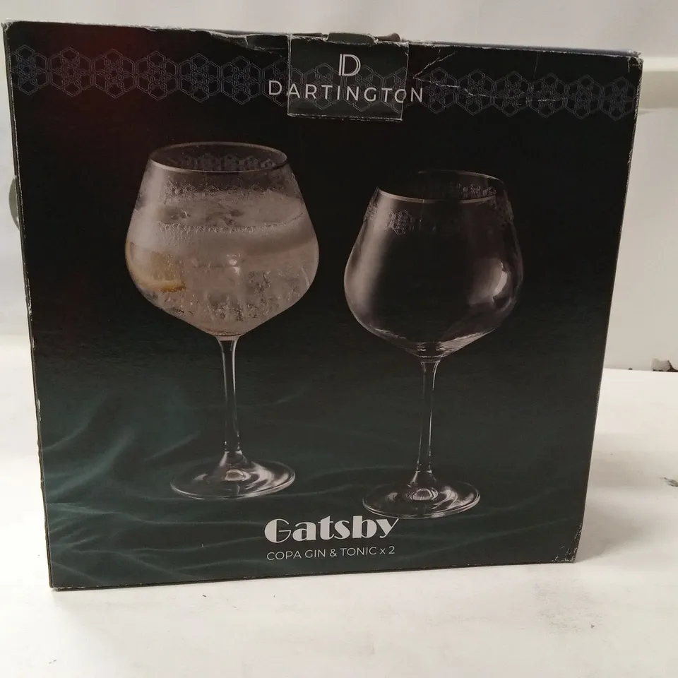 BOXED DARTINGTON GATSBY COPA GIN & TONIC GLASSES – SET OF 2,