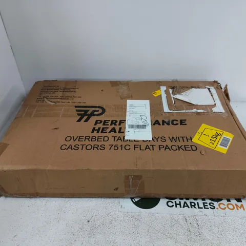 PERFORMANCE HEALTH OVERBED TABLE WITH CASTORS – FLAT PACKED