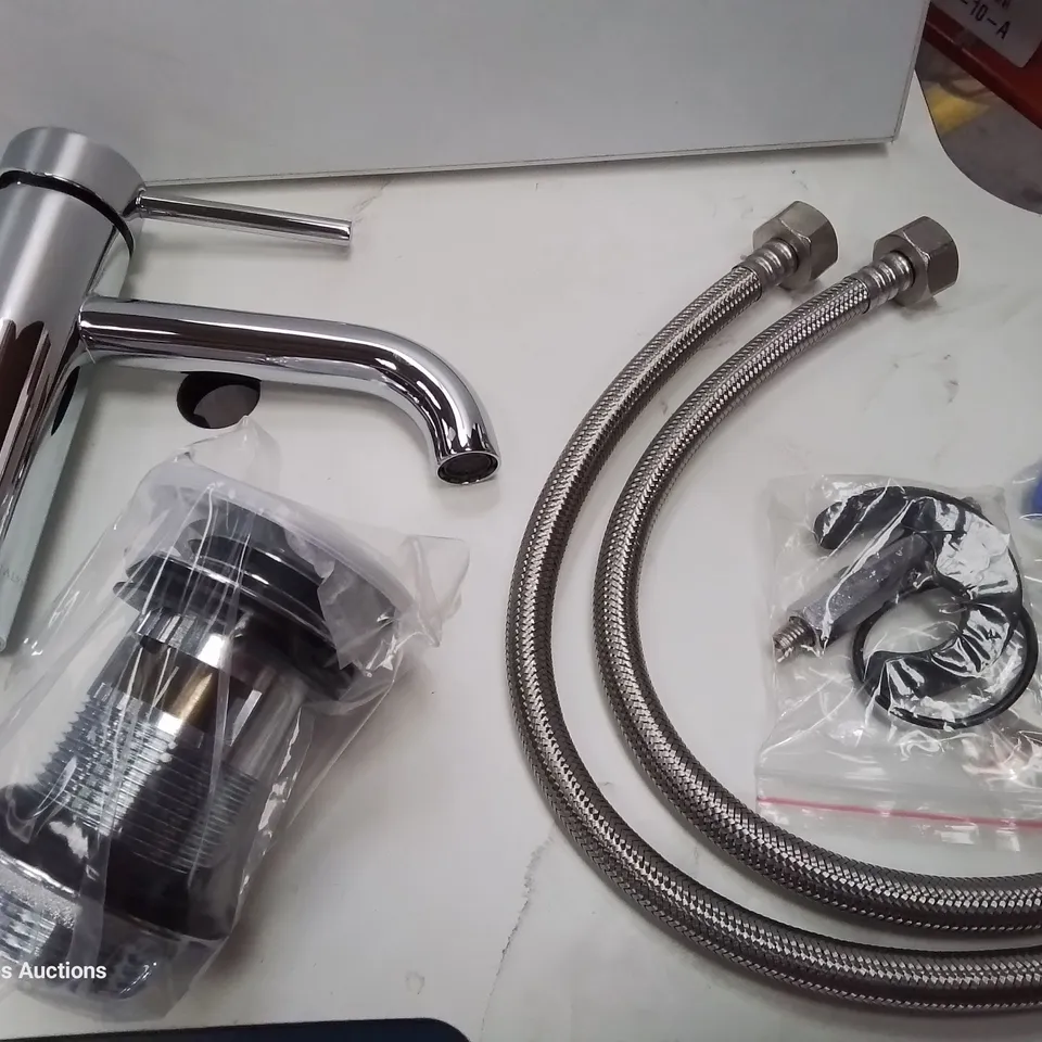 BOXED BRAND NEW DESIGNER PALENA BASIN TAP WITH POP UP WASTE CHROME
