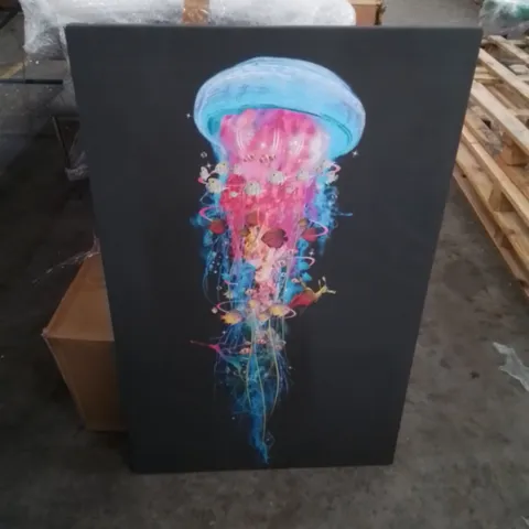 BOXED SUPER ELECTRIC JELLYFISH WORLD - WRAPPED CANVAS