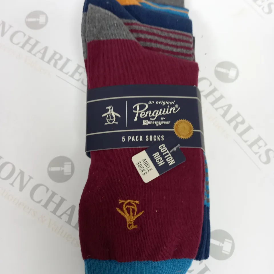 PENGUIN 5-PACKS OF SOCKS - UK 7/11