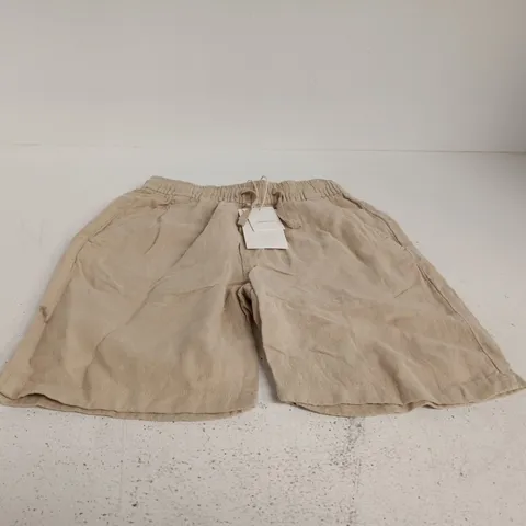 ZARA KIDS BEIGE GARMENT-DYED SHORTS, UK 11-12 YEARS (152 CM)