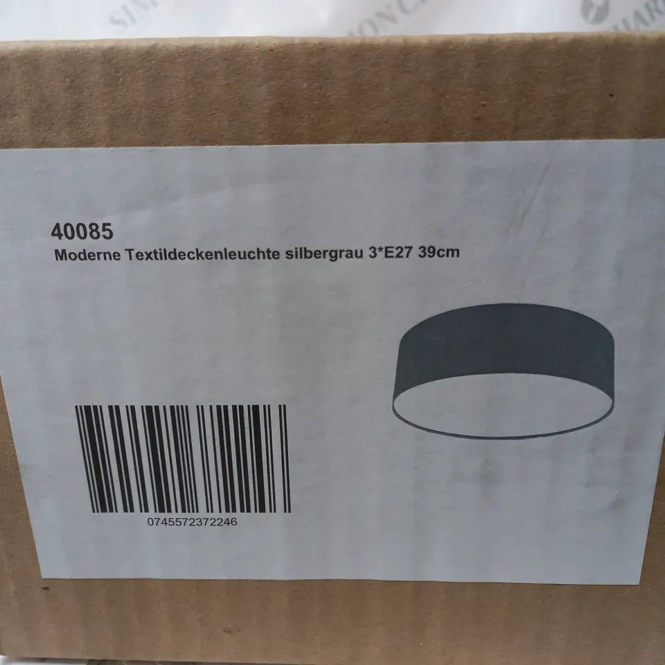 BOXED LAMPENHAUS HANDELS OG HANNA 3 LIGHT FLUSH MOUNT SILVER/ GREY