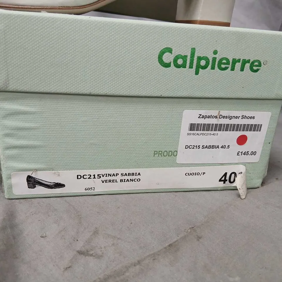 CALPIERRE DC215 SABBIA BEIGE PUMPS – UK 7 (EU 40)