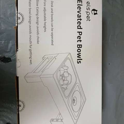 ELEVATED PET BOWL STAND WITH TWO STAINLESS STEEL BOWLS
