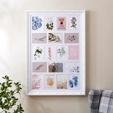 BOXED SWEPT MULTI APP WHITE PHOTO FRAME // SIZE: 70 X 100cm