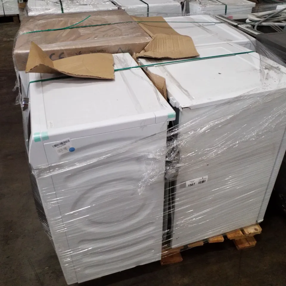 PALLET OF APPROXIMATELY 4 UNPROCESSED RAW RETURN WHITE GOODS TO INCLUDE