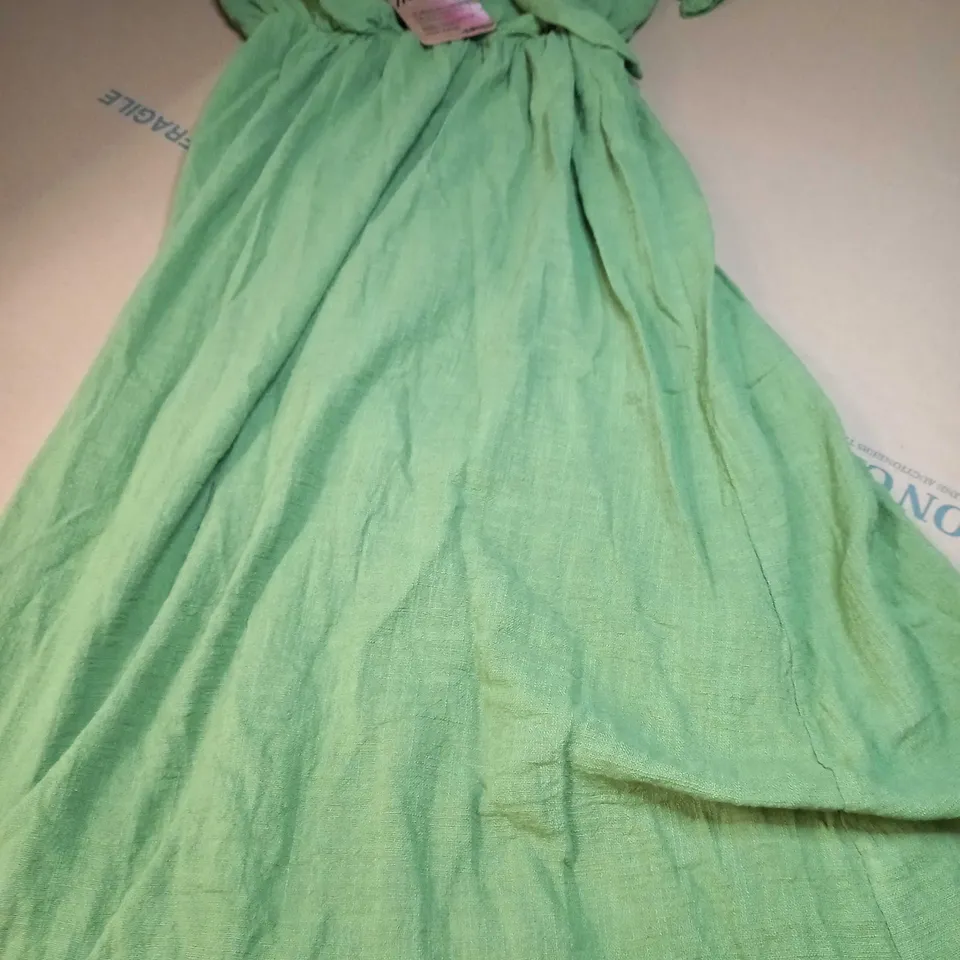 MANTARAY KHAKI TIE FRONT DRESS - SIZE 10