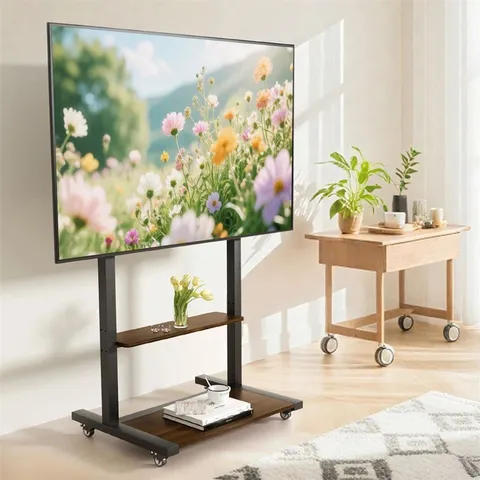 BOXED MOBILE TV FLOOR STAND WITH WHEELS (1 BOX)