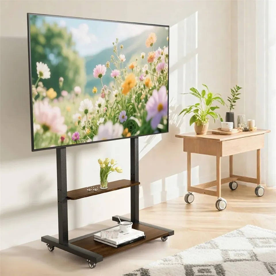 BOXED MOBILE TV FLOOR STAND WITH WHEELS (1 BOX)