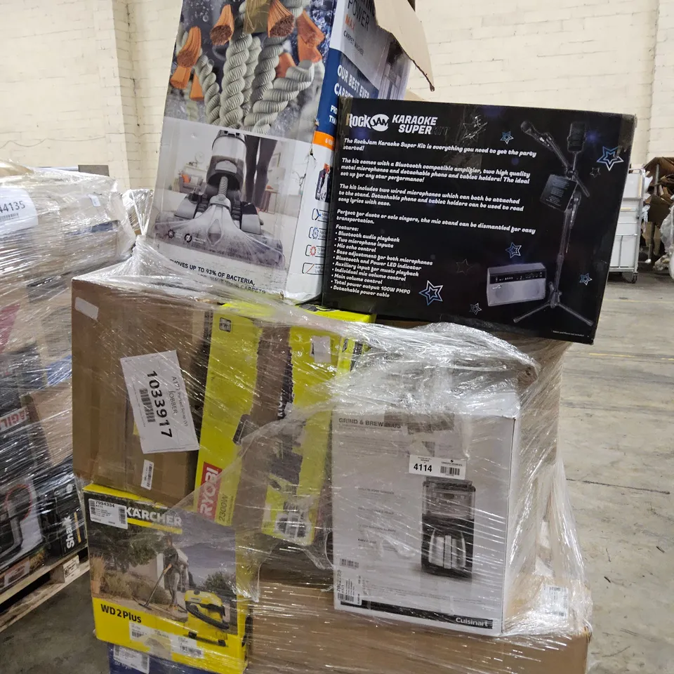 PALLET OF APPROXIMATELY 27 UNPROCESSED RAW RETURN HOUSEHOLD AND ELECTRICAL GOODS TO INCLUDE;
