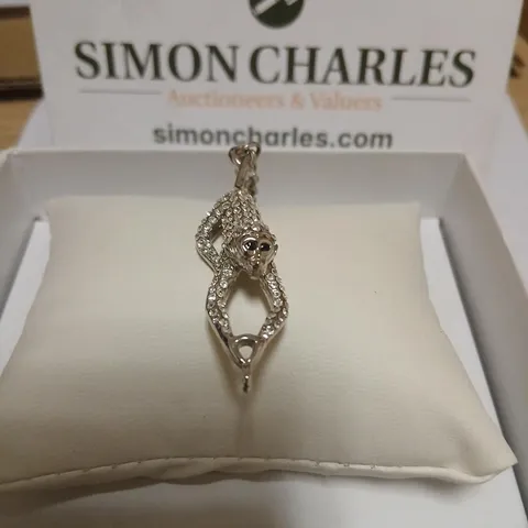 BUTLER & WILSON CRYSTAL MONKEY HOLDING GRAPES NECKLACE 