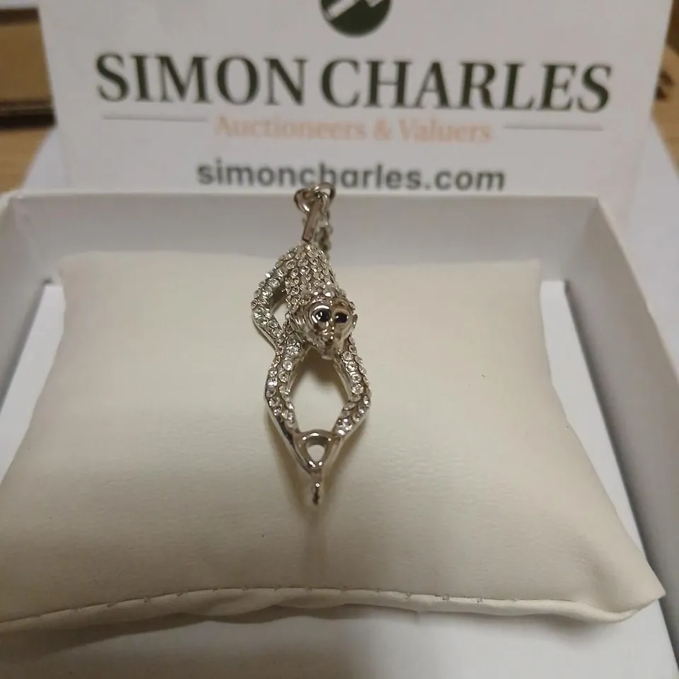 BUTLER & WILSON CRYSTAL MONKEY HOLDING GRAPES NECKLACE 