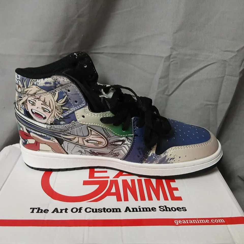 GEAR ANIME CUSTOM ANIME SHOES – HIGH-TOP SNEAKERS WITH WRAPAROUND PRINT, UK 5 (EU 38)