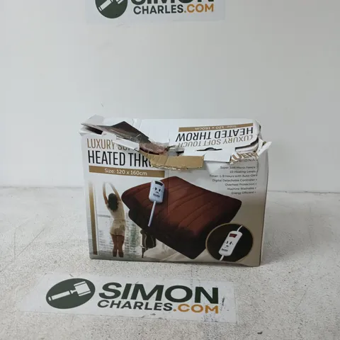 LUXURY HEATED THROW BLANKET 120 X 160 CM