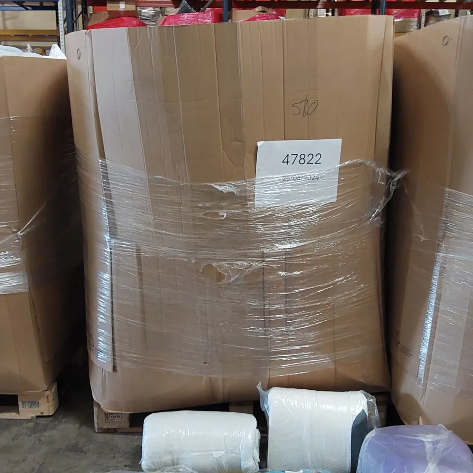 PALLET OF ASSORTED BEDROOM AND COMFORT BASED PRODUCTS TO INCLUDE; PILLOWS, SUPPORT SEAT CUSHIONS AND SIMILARLY RELATED GOODS 