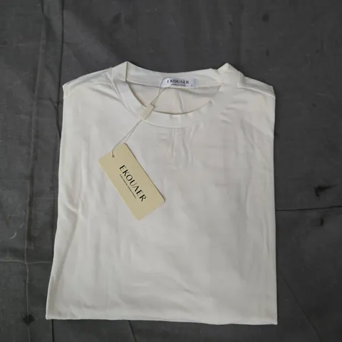 EKOUAER LONG SLEEVE TOP IN CREAM SIZE LARGE