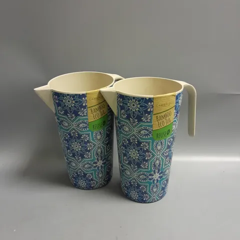 LOT OF 2 BAMBOO ECO JUGS 1.5L