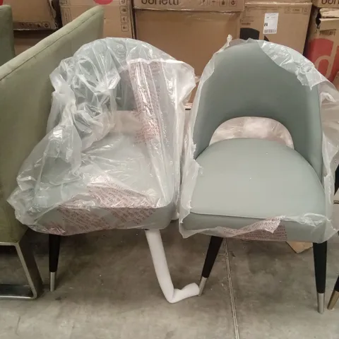 SET OF 2 DANETTI LEATHER DINING CHAIRS 