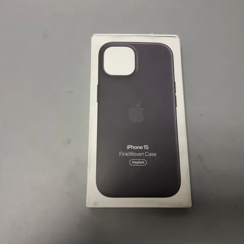 BOXED IPHONE 15 FINEWOVEN CASE WITH MAGSAFE - BLACK