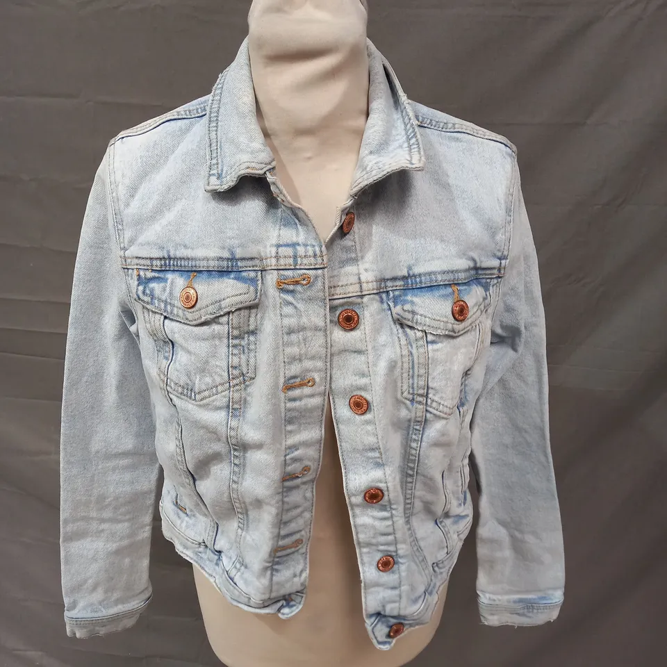 NEW LOOK DENIM WASHED DENIM JACKET - UK 10