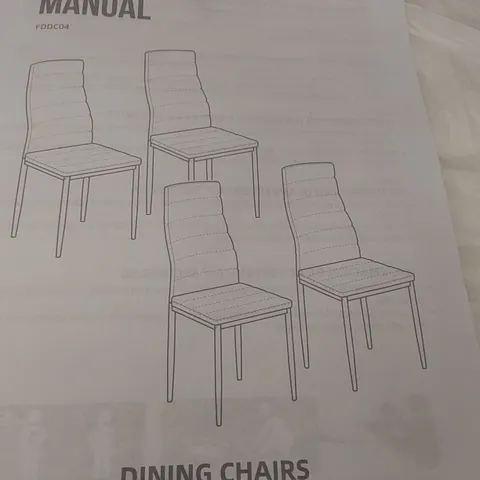 BOXED SET OF 4 DINING CHAIRS