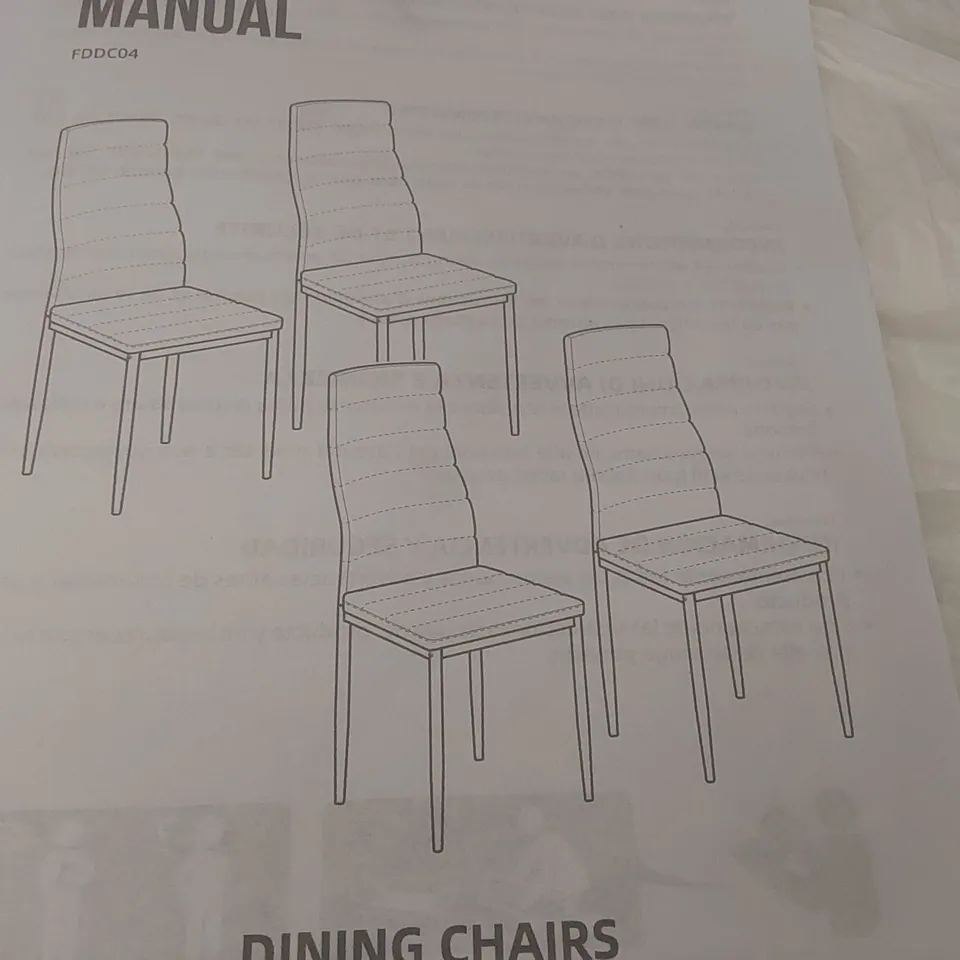 BOXED SET OF 4 DINING CHAIRS