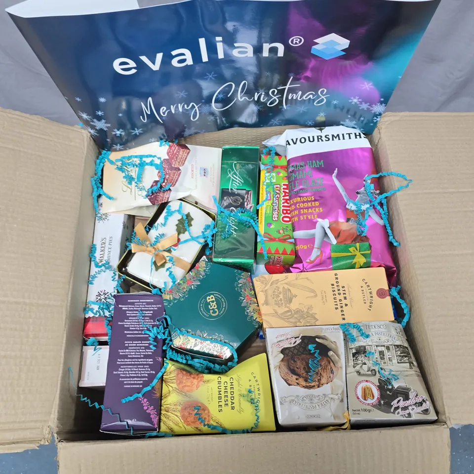 ASSORTED CHRISTMAS CONFECTIONERY BOX – WRAPPED CHOCOLATES & SNACKS