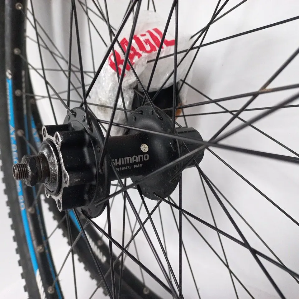PAIR OF BONTRAGER AT-850 DISC 29 MTB WHEELS WITH SHIMANO HUBS