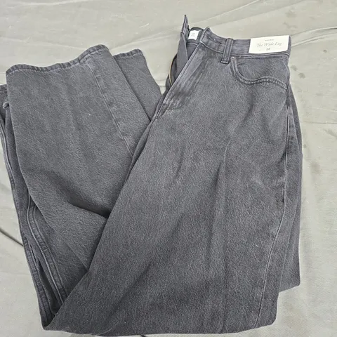 ABERCROMBIE & FITCH HIGH THE WIDE LEG JEANS IN BLACK - 28