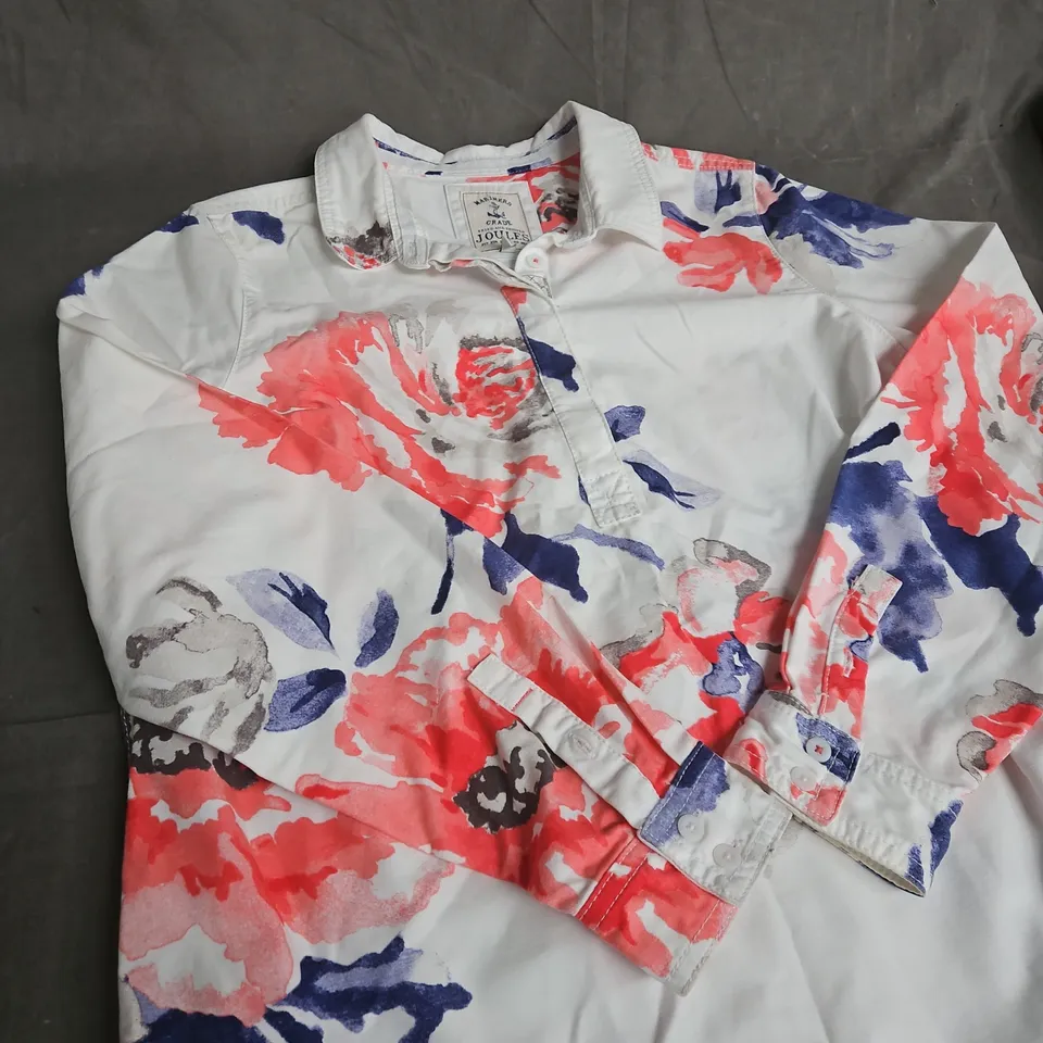 WOMENS JOULES FLORAL PATTERN SHIRT - SIZE 14