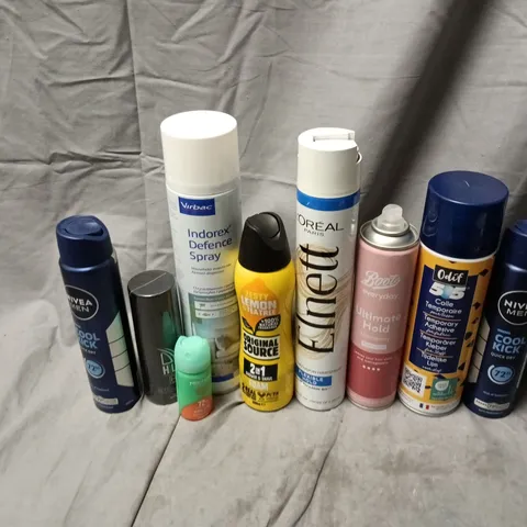 APPROXIMATELY 15 ASSORTED AEROSOLS TO INCLUDE NIVEA MEN COOL KICK, ODIF 505,. LOREAL ELNETT, ETC - COLLECTION ONLY