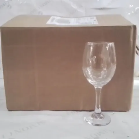 BOXED UNBRANDED APPROXIMATELY 24 WINE GLASSES 