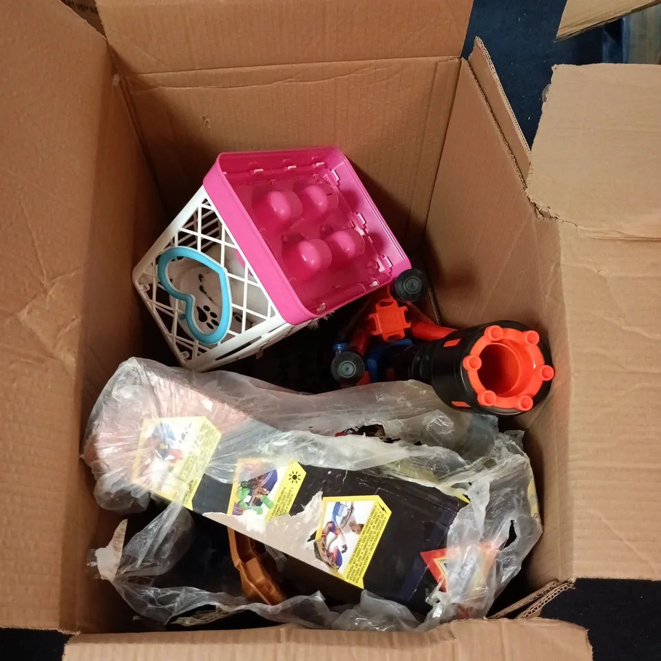 Kids' toy playset with assorted plastic accessories in box (VERIFY MODEL)