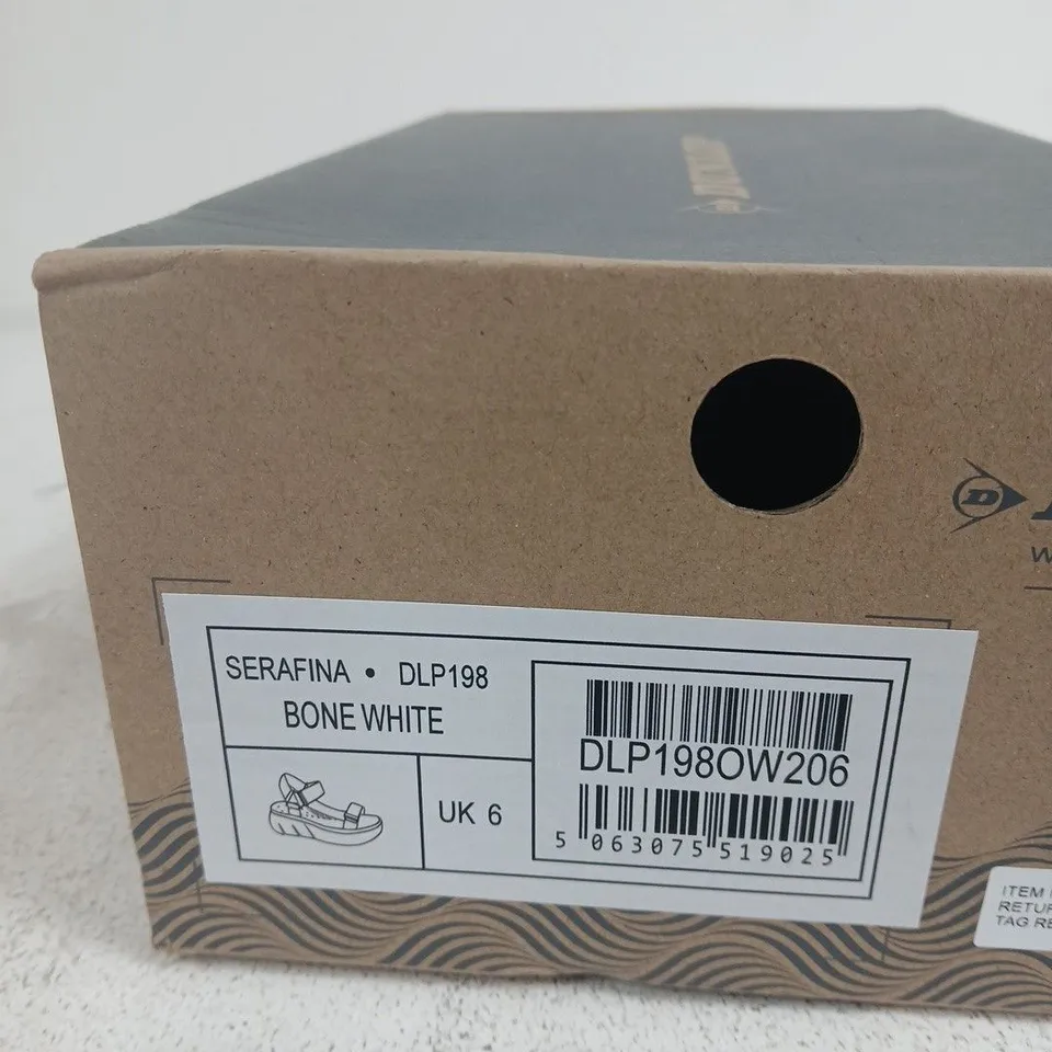 BOXED PAIR OF DUNLOP SERAFINA SANDALS –  UK 6