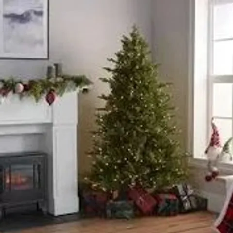BOXED SANTA'S BEST PRE-LIT SNOW KISSED AUBURN CHRISTMAS TREE 6FT - COLLECTION ONLY