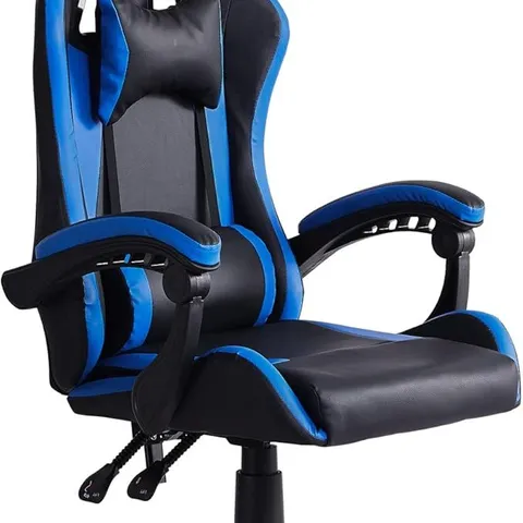 BOXED CLIPOP ERGONOMIC GAMING CHAIR - BLACK/BLUE