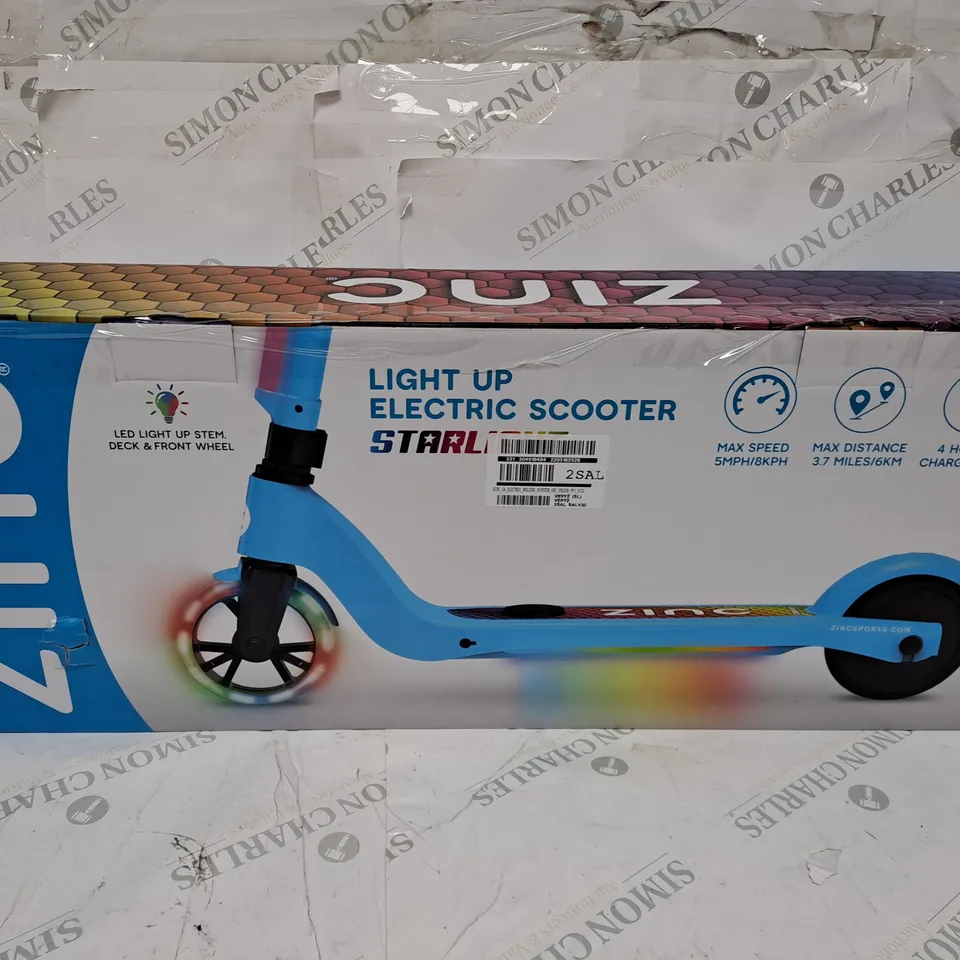 BOXED ZINC E4 4LECTRONIC FOLDING SCOOTER  RRP £119