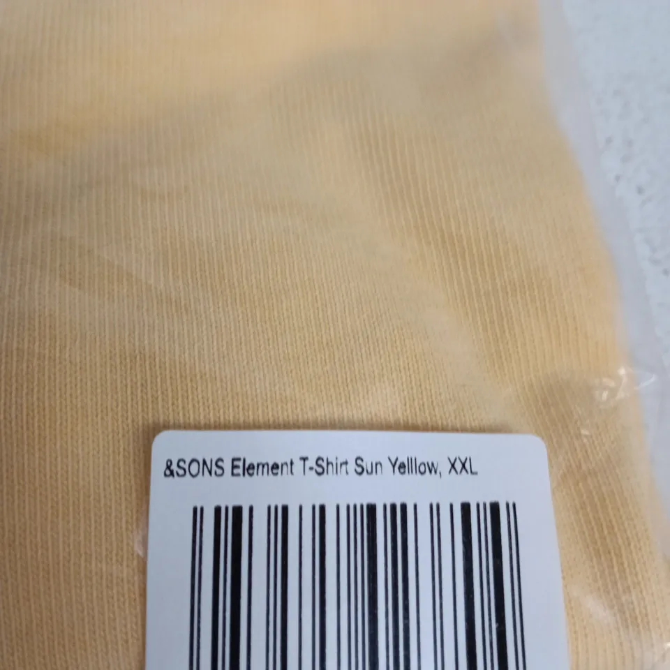 &SONS ELEMENT T-SHIRT SUN YELLOW, XXL