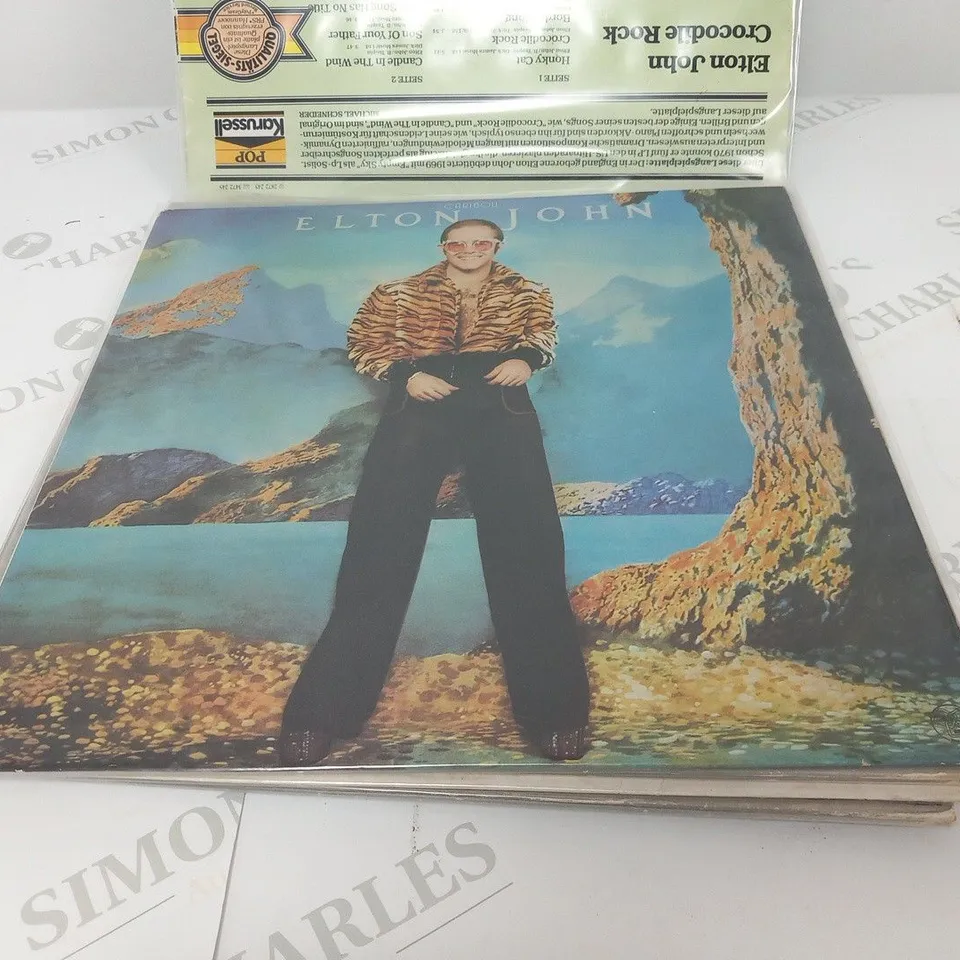 6 X ORIGINAL ELTON JOHN VINYL RECORDS.
