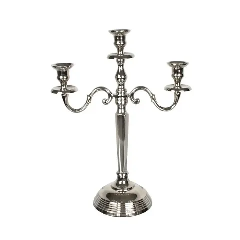 BOXED METAL CANDELABRA - NICKEL 