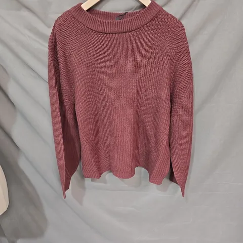 ONLY KNIT SWEATER – BURGUNDY, WOMEN'S UK SIZE M (EU/US M)