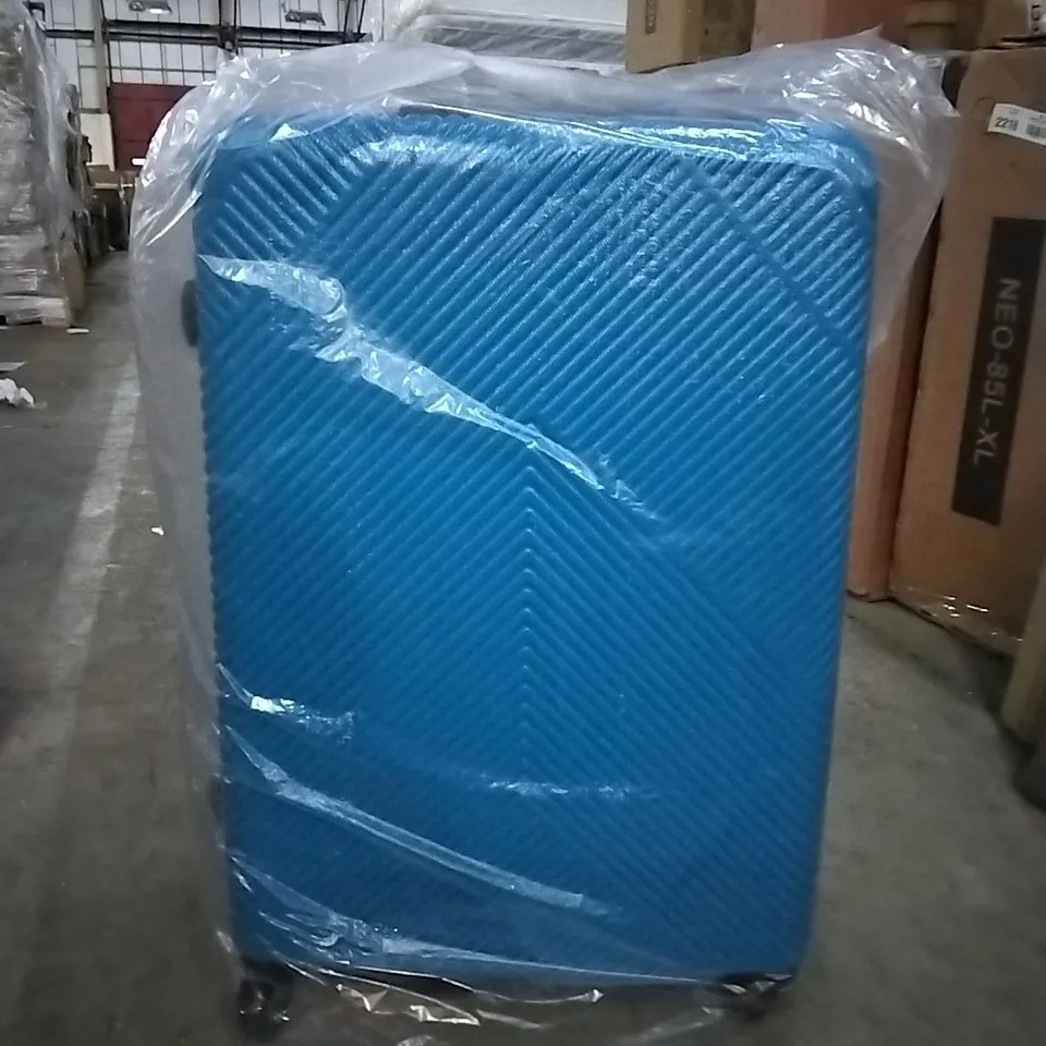 BOXED NEO BLUE HARD SHELL LUGGAGE SUITCASE (1 BOX)