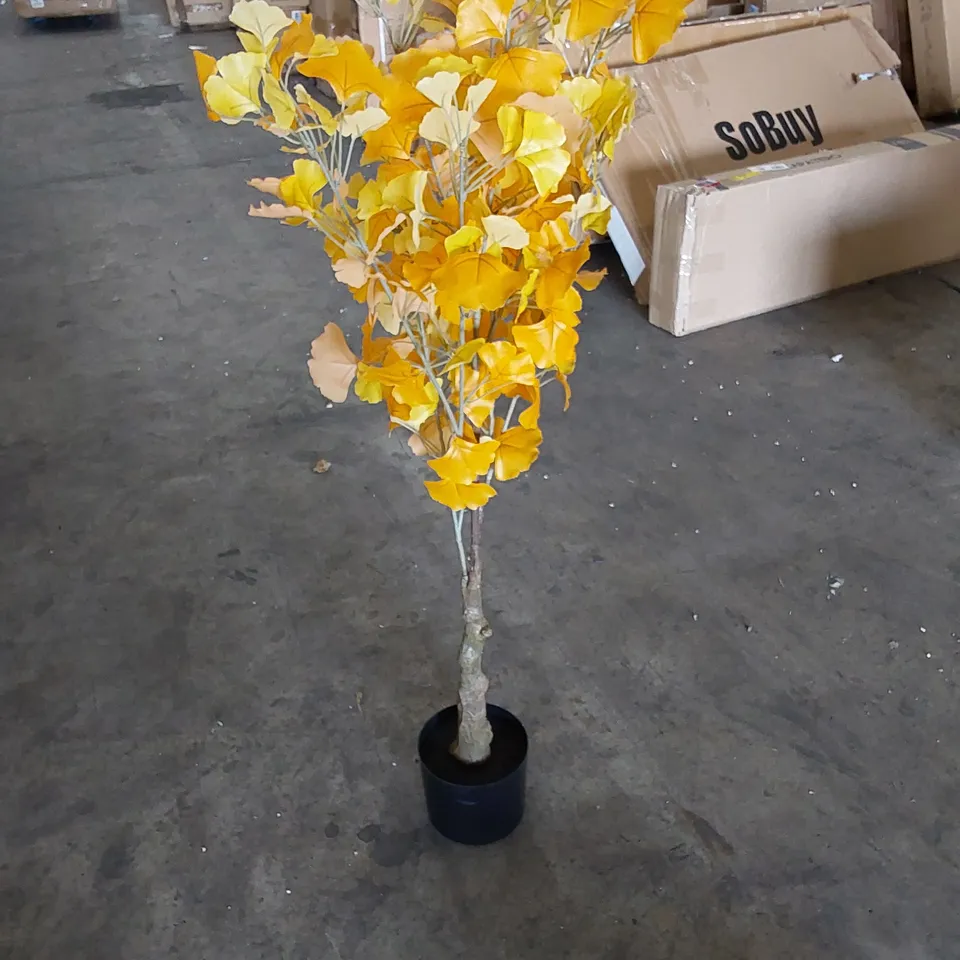 BOXED LARGE ARTIFICIAL GINKGO TREE 150CM